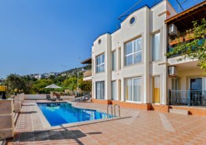 Exterior of a luxury villa with pool and water views on Tierra Verde